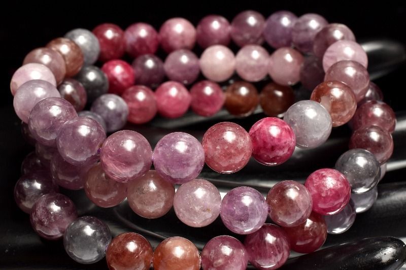 希少レッド入り！ MIXスピネル 6.5mm ブレスレット 1個売り