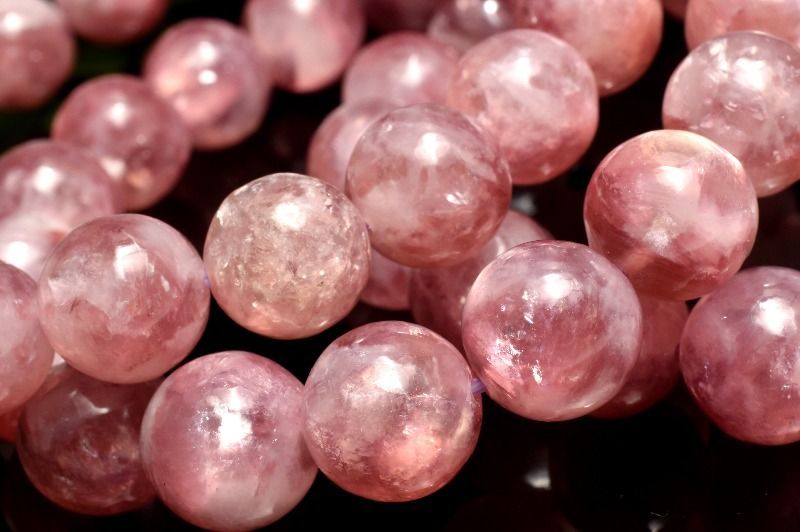 桜色 ピンクマイカ(レピドライトシリカ) 10.5mm ブレスレット 1個売り