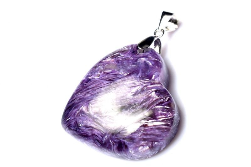 1点物】シルバー925◇シルキーな輝き チャロアイト 27x27mm ハート