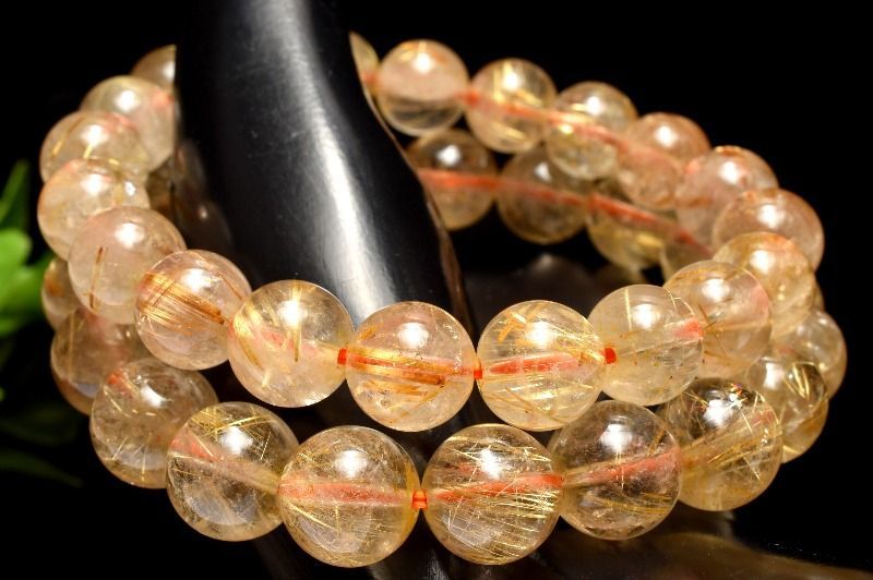 金運UP！ ゴールドルチルクォーツ 8mm ブレスレット 1個売り