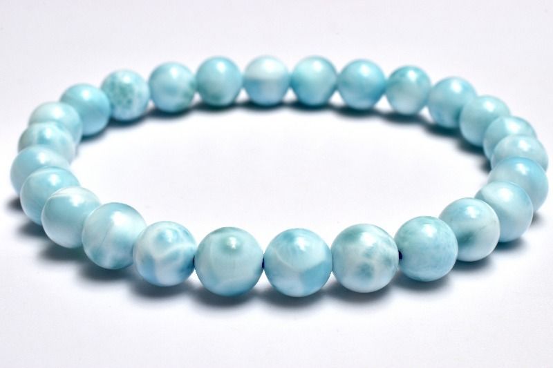 1点物】ドミニカブルー◇カリブの海の宝石 ラリマー 7mm ブレスレット
