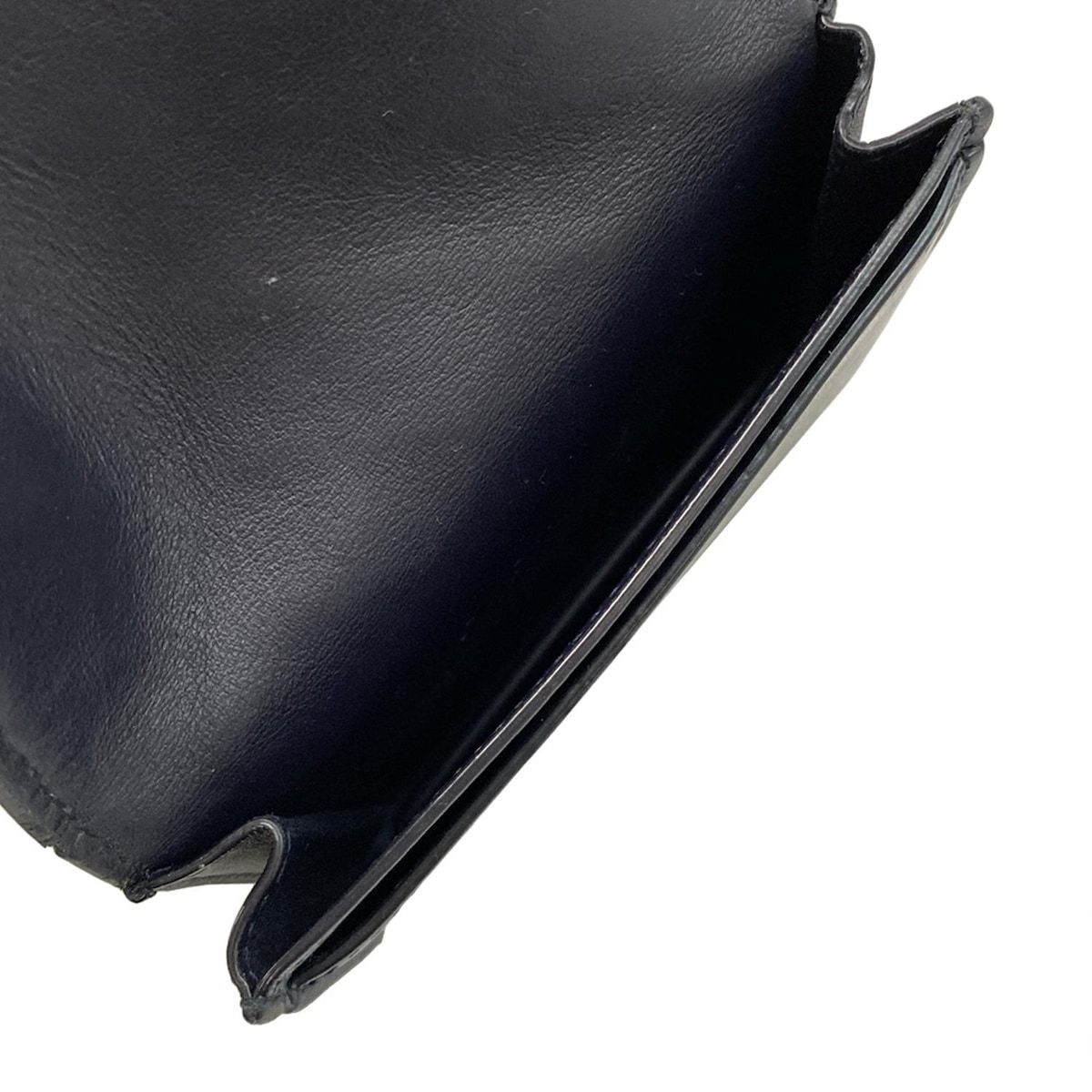 【極美品】　BOTTEGA VENETA　名刺入れ　マキシイントレチャート　黒色 BOTTEGA VENETA（ボッテガ・ヴェネタ） カードケース 名刺入れ マキシ