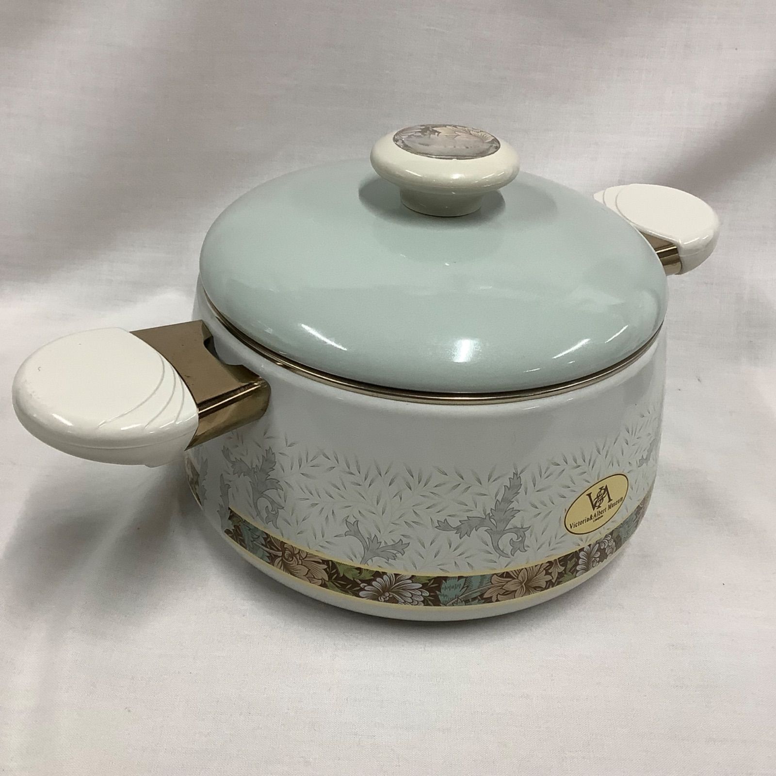 未使用】キャセロール ホーロー両手鍋 20㎝ 象印マホービン