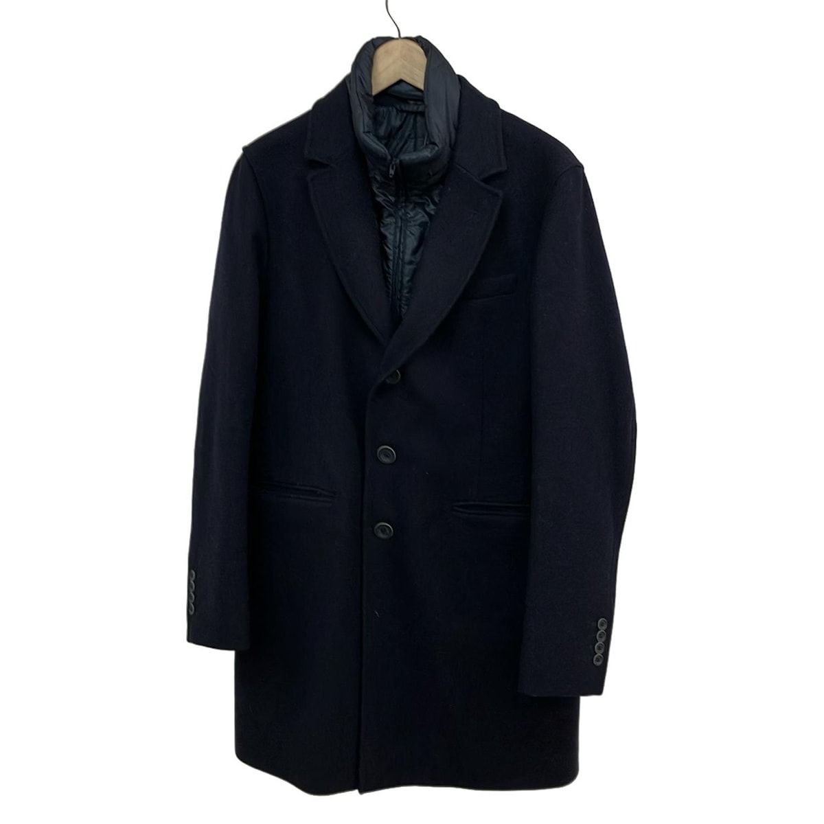 HERNO(ヘルノ) コート サイズ48 M メンズ - ネイビー 長袖/ライナー
