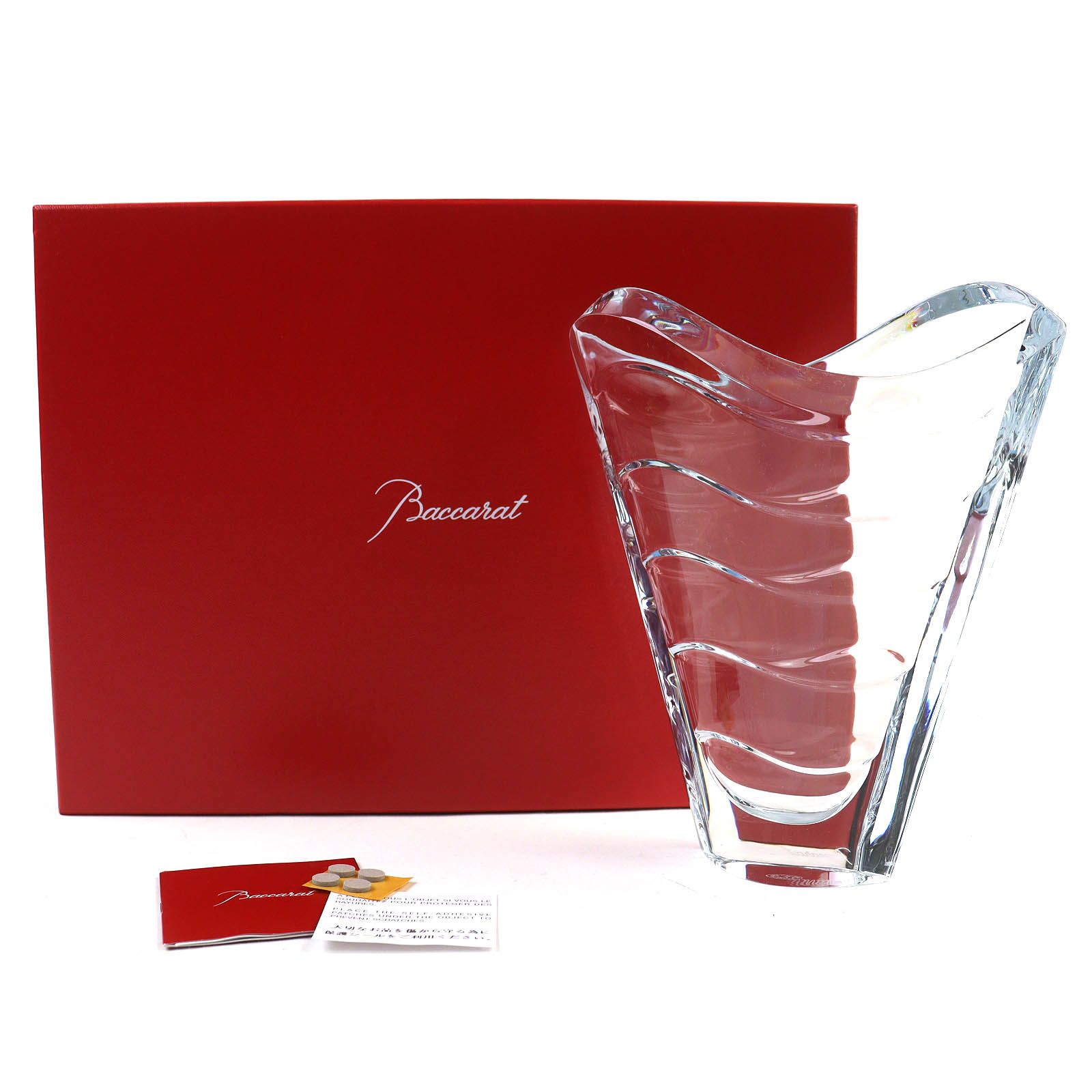 未使用品△Baccarat バカラ クリスタル ウェーブ フラワーベース 花瓶
