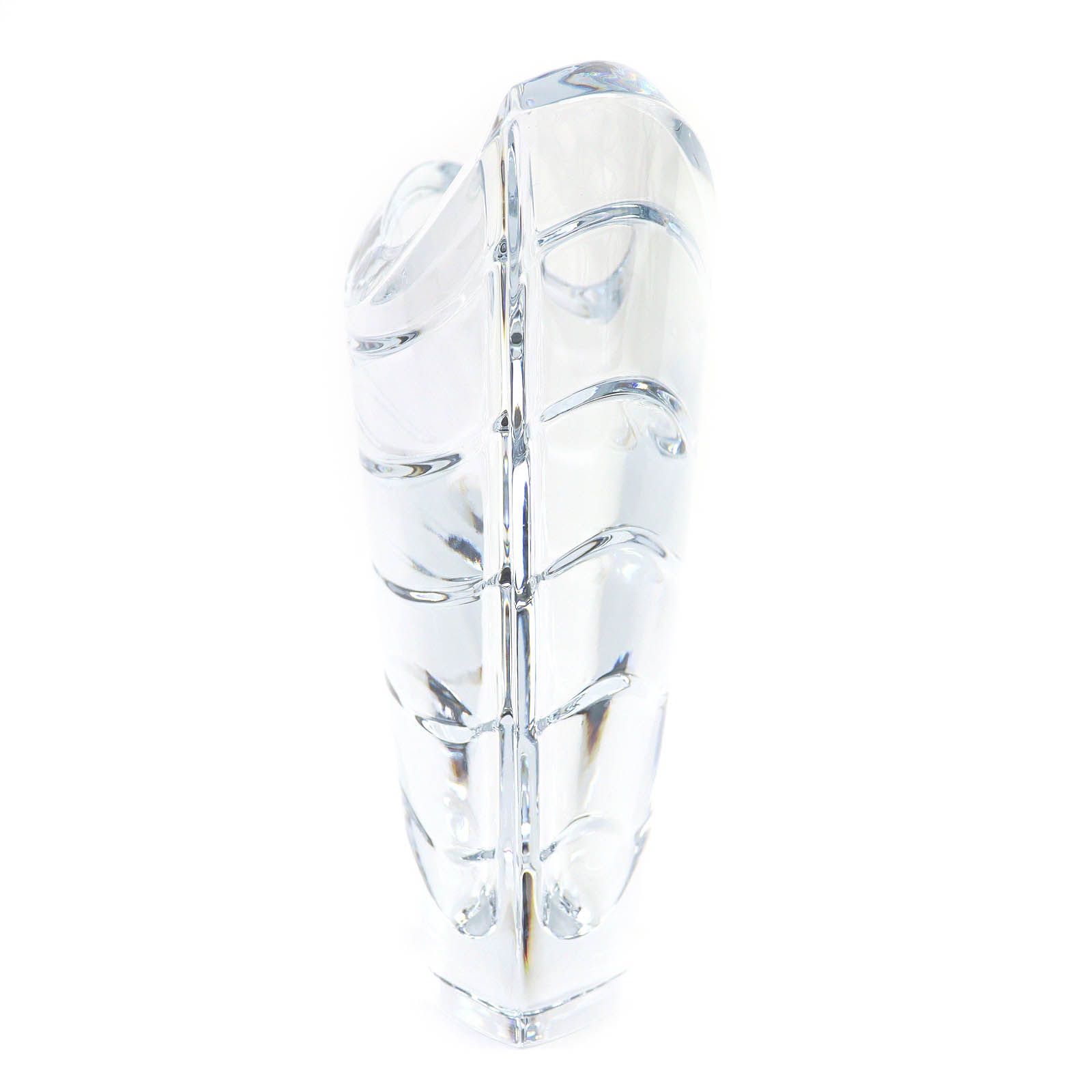 【未使用】バカラ　花瓶　クリスタル 未使用品△Baccarat バカラ クリスタル ウェーブ フラワーベース 花瓶
