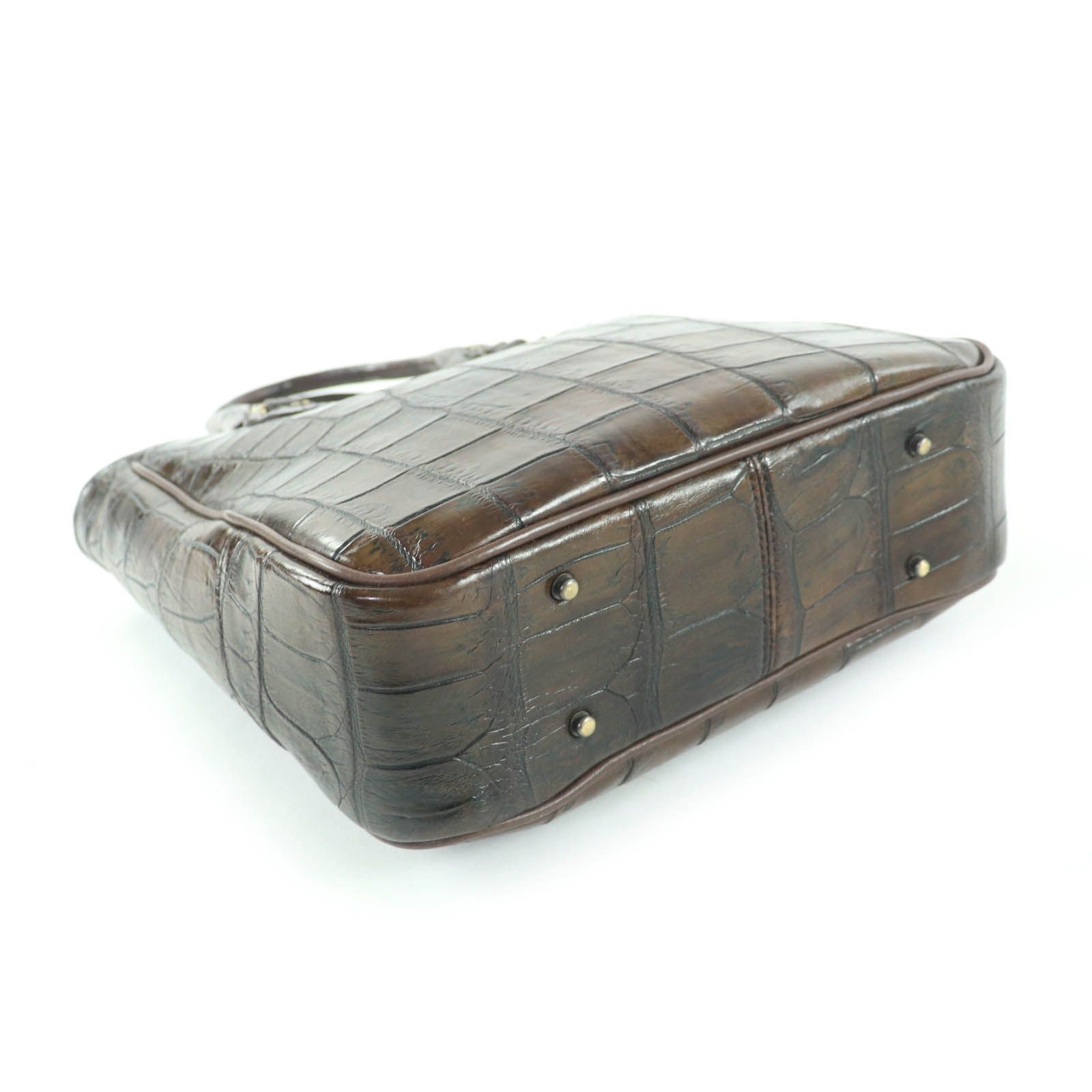 極美品☆CELENCEE セレンシー JRAタグ付 クロコダイル レザー トート