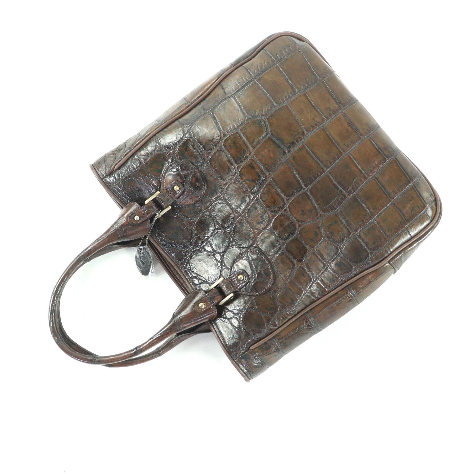 極美品☆CELENCEE セレンシー JRAタグ付 クロコダイル レザー トート