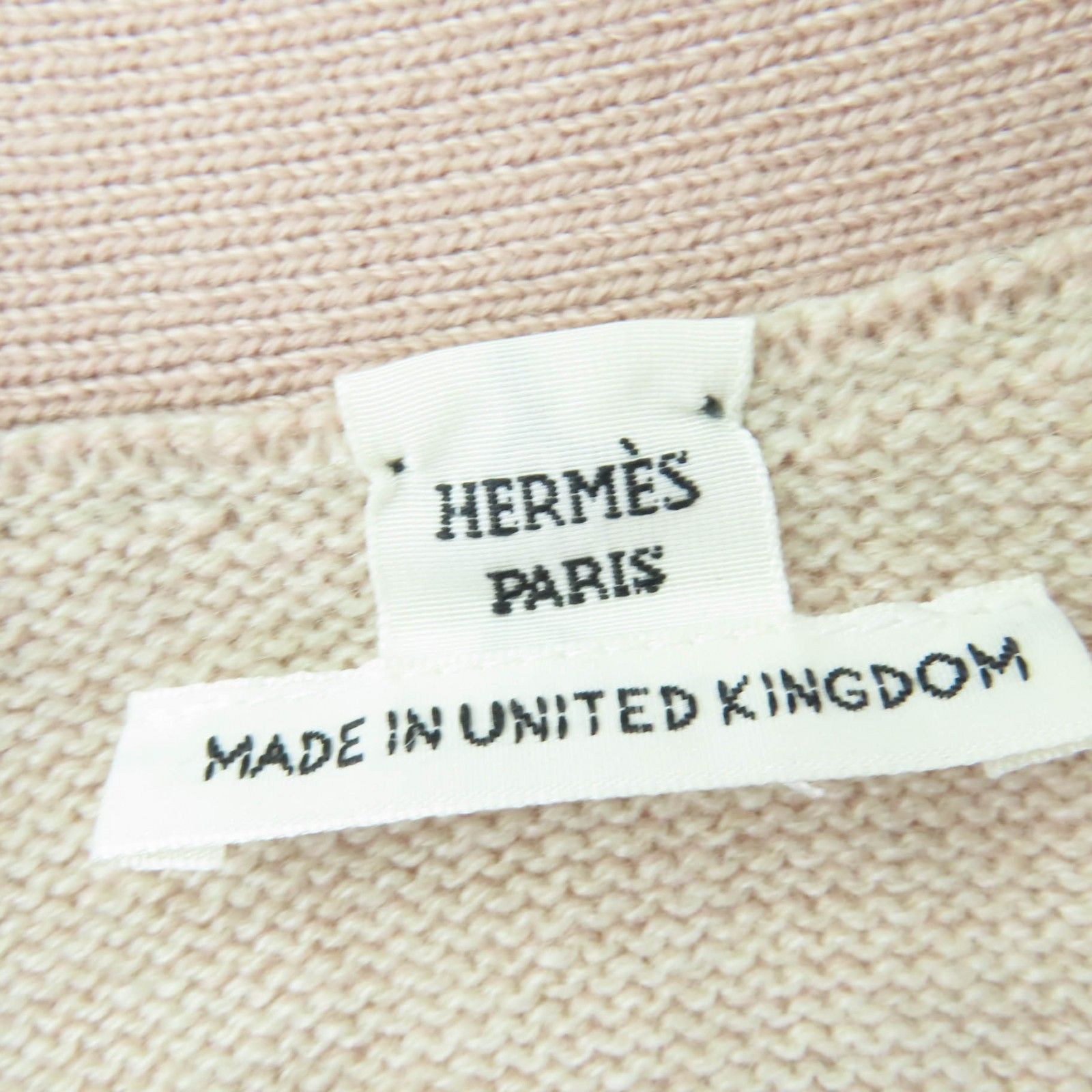 【美品】HERMES/エルメス　ニット ベスト　カシミヤ　23AW　セリエボタン 中古・古着通販】HERMES (エルメス) カシミヤシルクVネック刺繍ニット