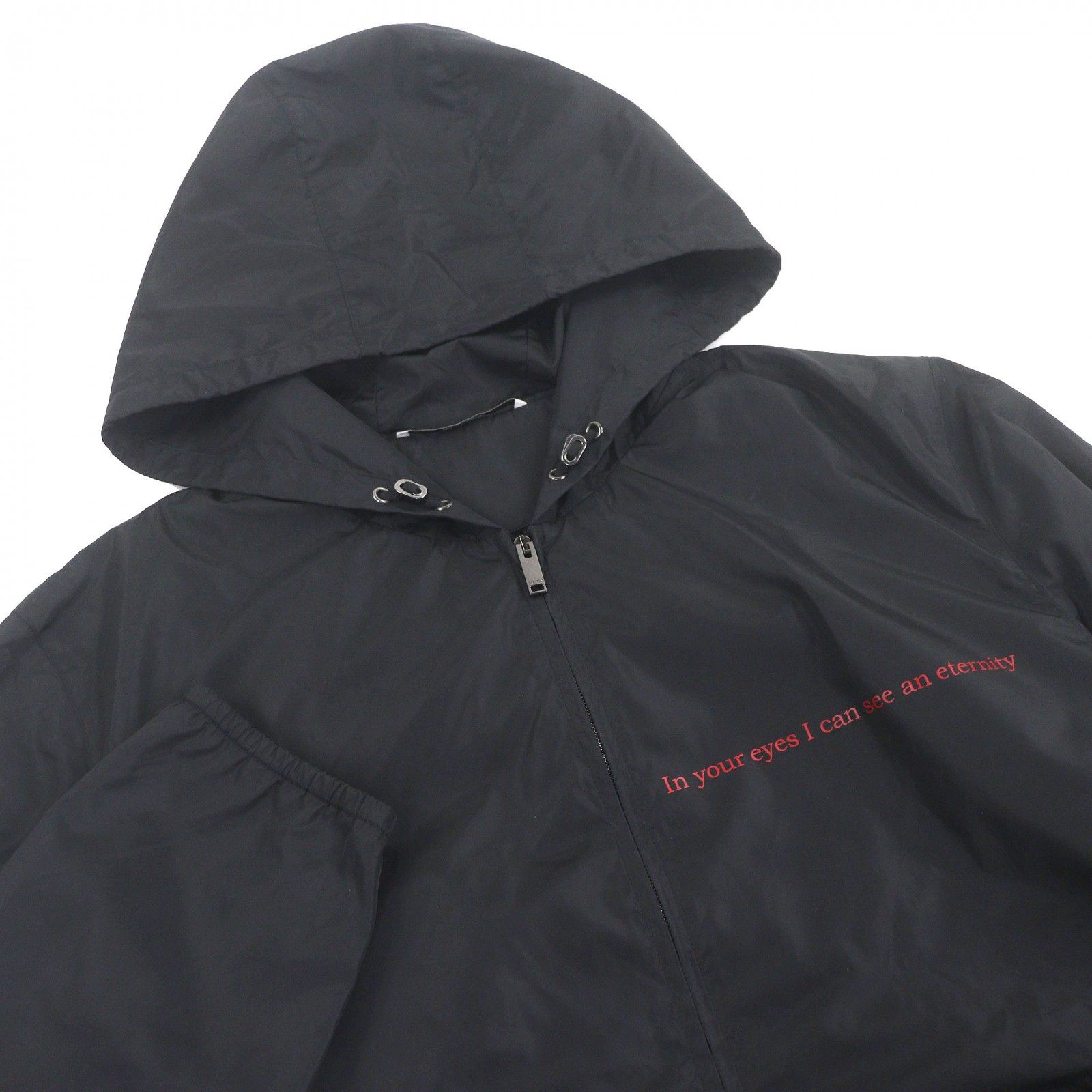 未使用 ヴァレンティノ ナイロン ロゴ ブルゾン ジャケット ブラック 美品□VALENTINO ヴァレンティノ SV0CISVD5TK ロックスタッズ付き