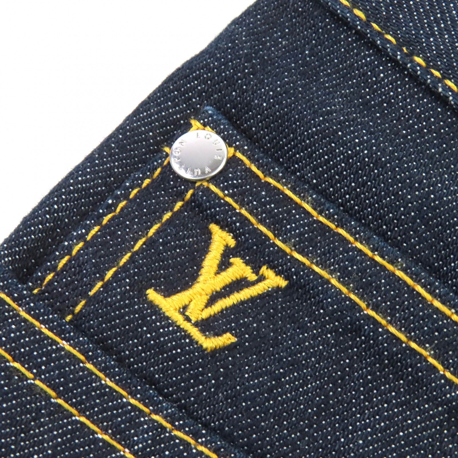 美品△LOUIS VUITTON ルイヴィトン コットン100％ ロゴレザーパッチ