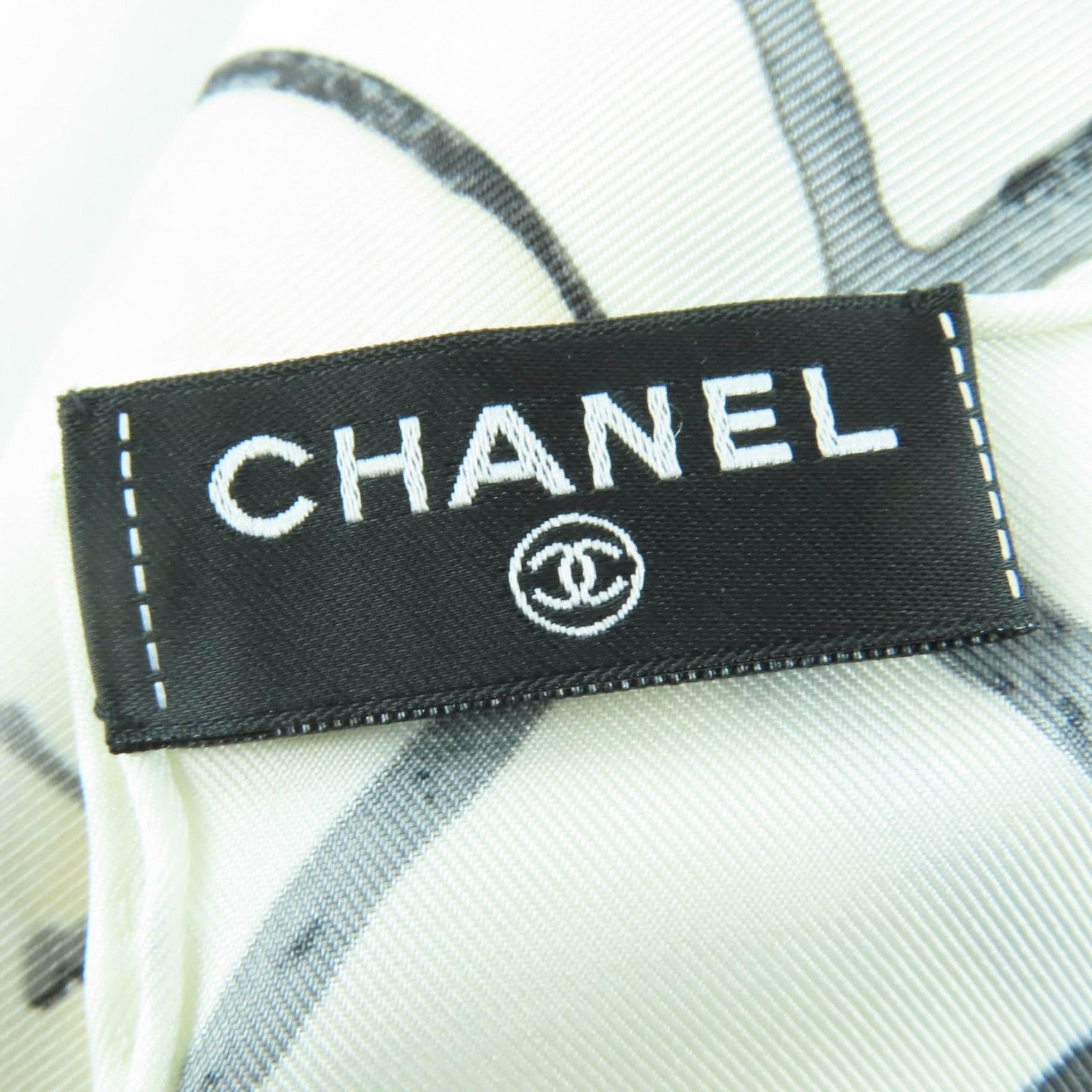 極美品☆CHANEL シャネル シルク100％ ココマーク・カメリア