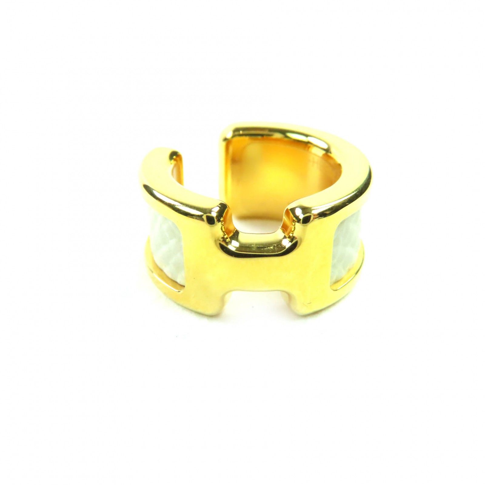 未使用品◇HERMES エルメス オランプ PM GP レザー ゴールド/クレ