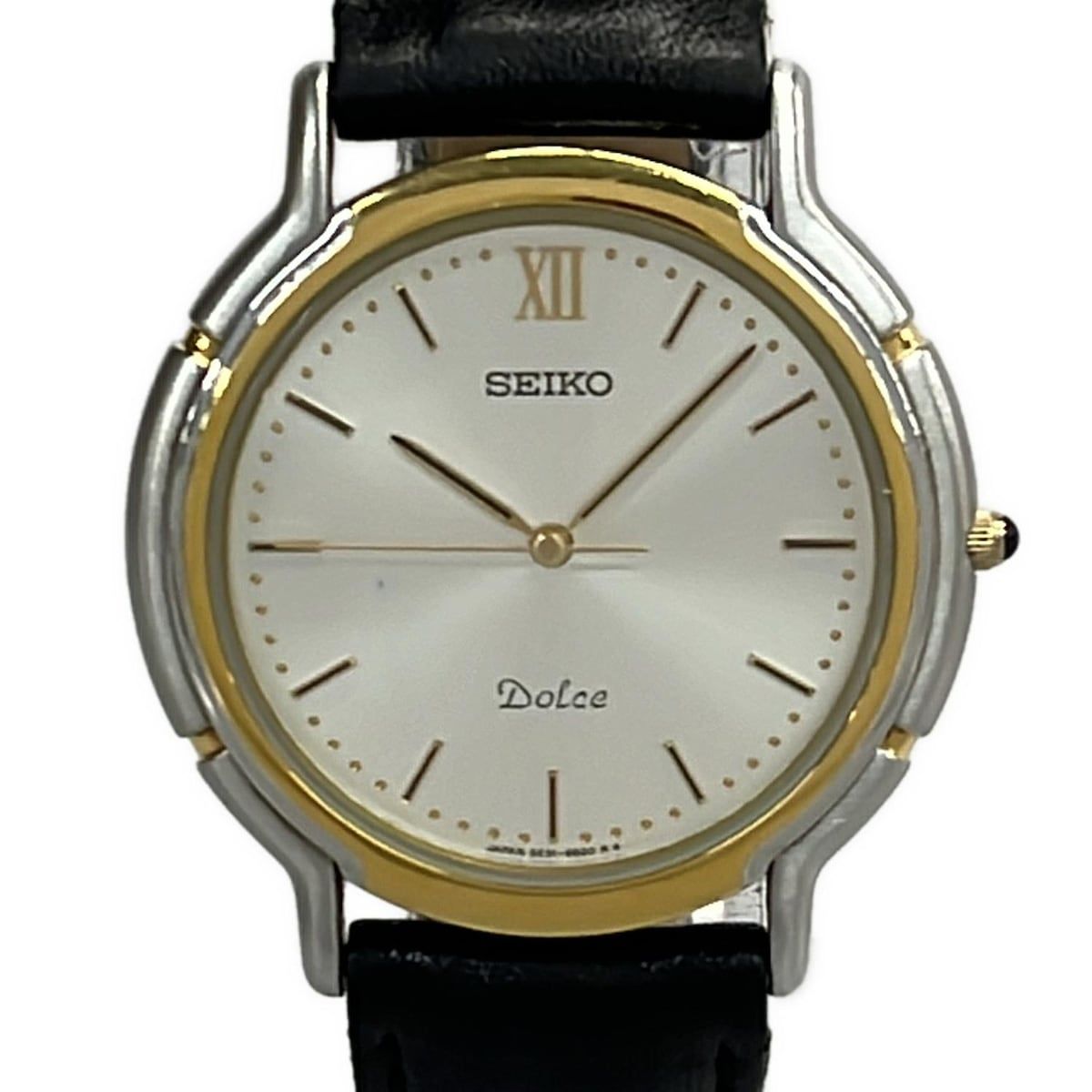 セイコー クォーツ DOLCE 5E31-6B30 メンズ腕時計 SEIKO(セイコー) 腕時計 DOLCE 5E31-6B30 メンズ 社外ベルト シルバー