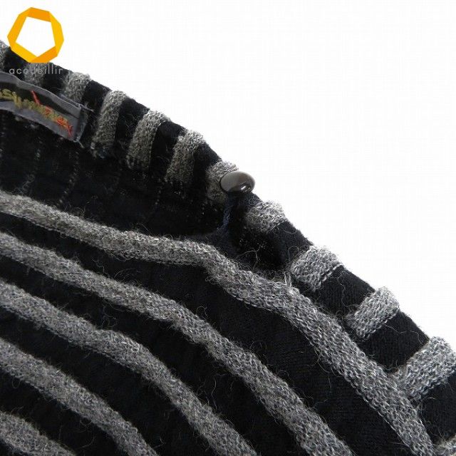 w イッセイミヤケ オンリミット ISSEY MIYAKE カットソー M 黒 グレー