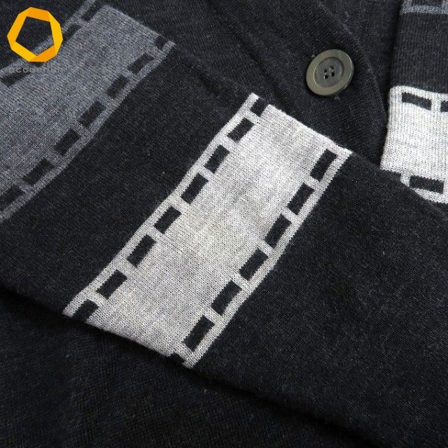 wx フェンディ FENDI ニット カーディガン 40 グレー系 FF 長袖 ロング