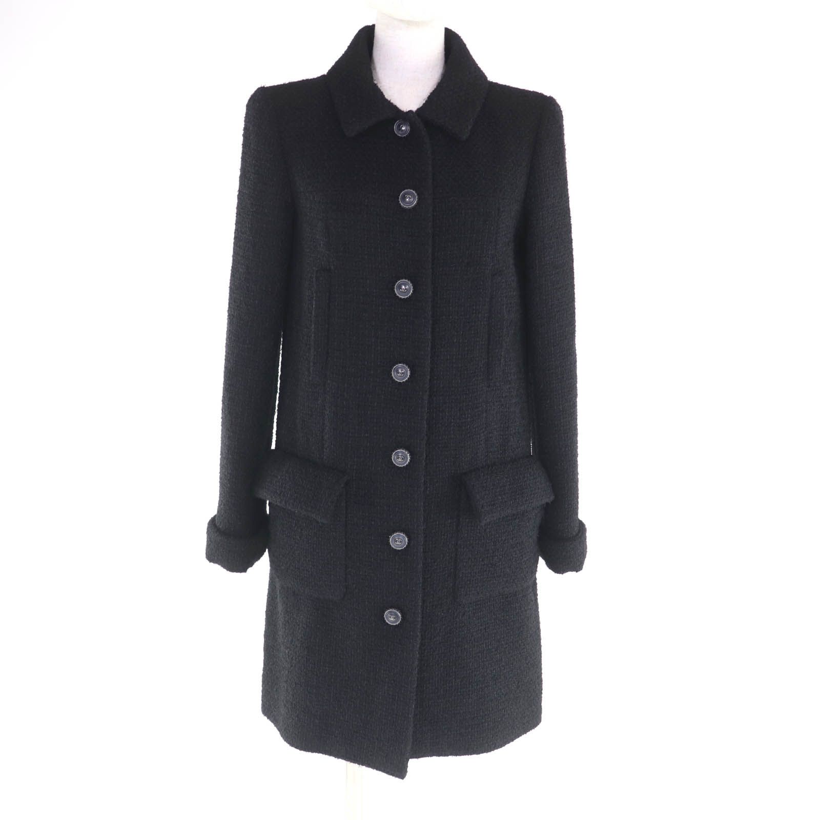 極美品☆CHANEL シャネル P62079 裏地シルク100％ ココマークボタン付