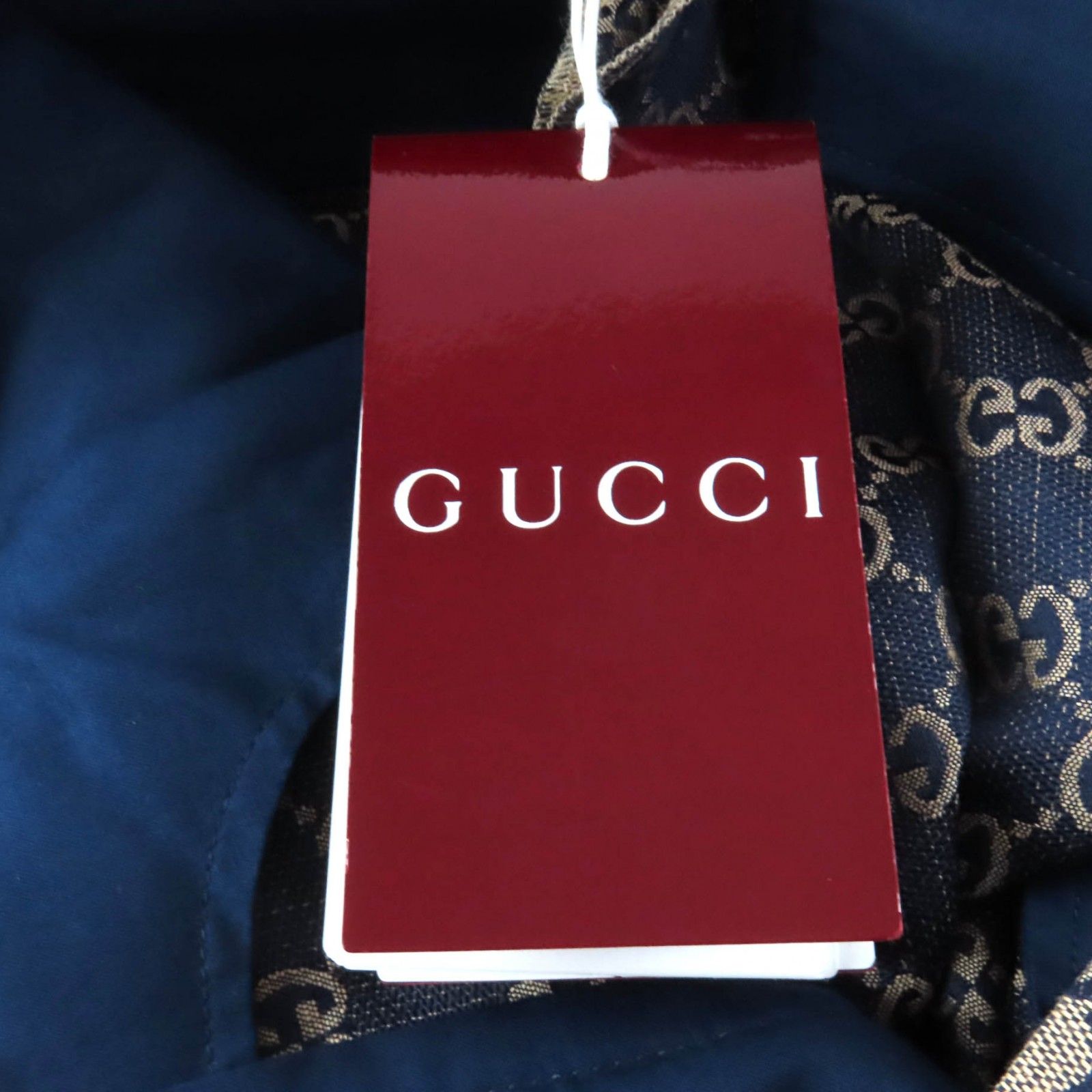 未使用品☆GUCCI グッチ 786389 リネン混 GGジャガード センタープレス
