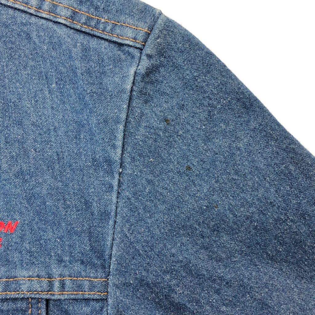 90年代 Wrangler ラングラー 刺繍 デニムジャケット ブルー(メンズ XL
