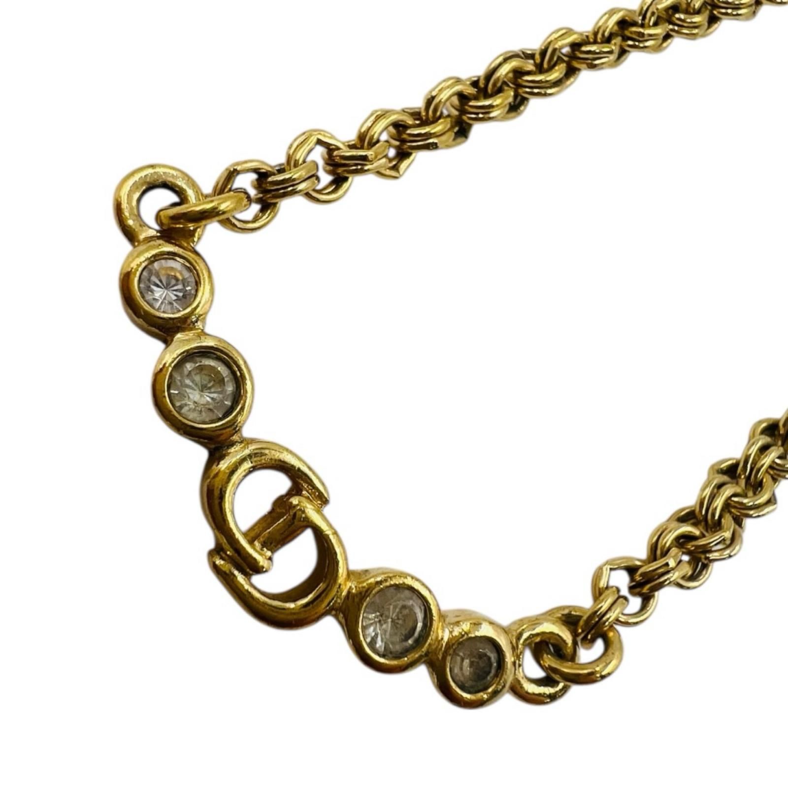 【希少】ChristianDior CDロゴ　チョーカー　ネックレス　ゴールド Christian Dior(クリスチャンディオール) CDアイコン チョーカー