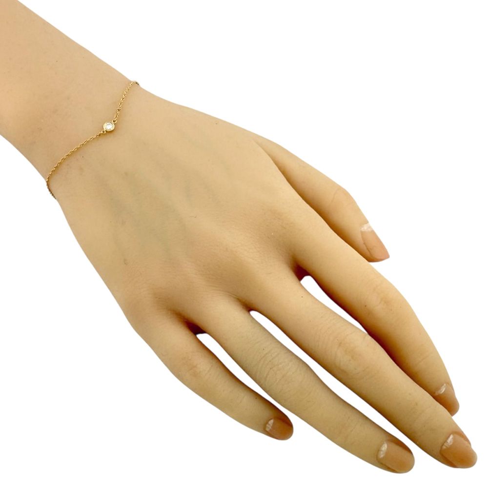 ティファニー バイザヤード 約0.08ct ブレスレット 18金 K18イエロー