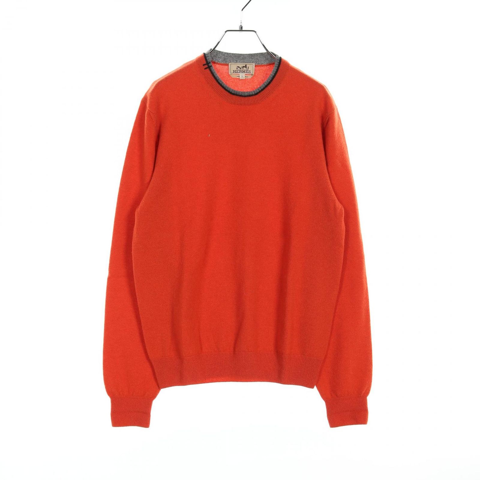 エルメス HERMES ニット オレンジ カシミヤ メンズニット メンズ Used 