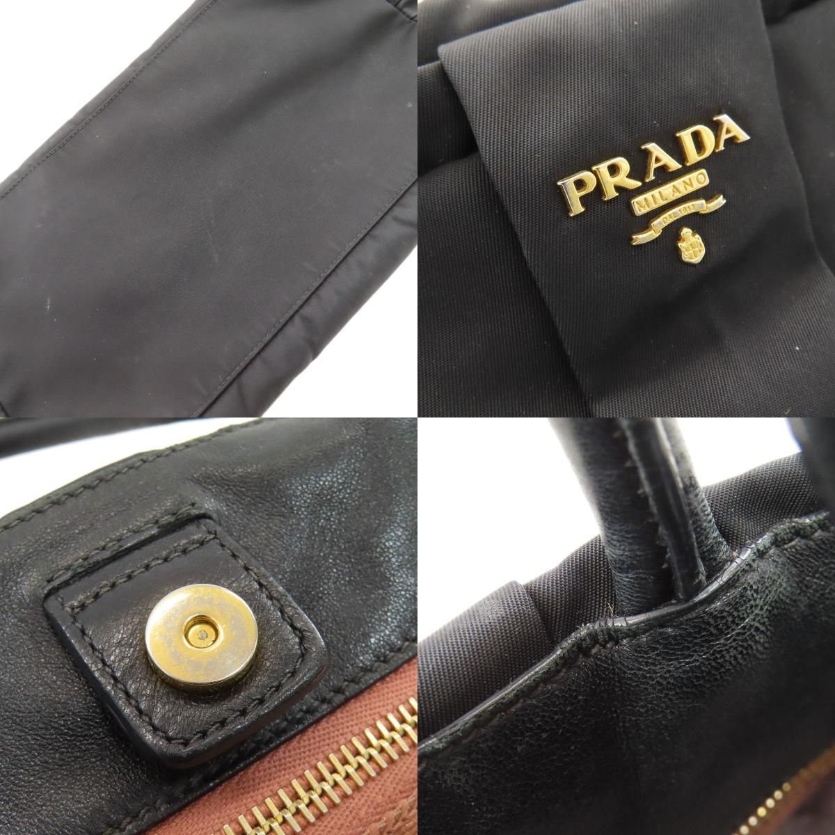 PRADA プラダ フィオッコ ハンドバッグ ナイロン レディース [中古