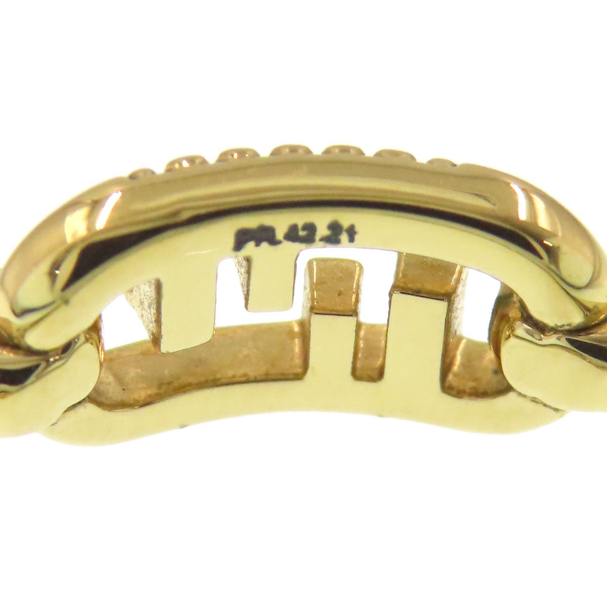 FENDI オーロックリング　フェンディ　ゴールド 中古　美品　約10号 FENDI フェンディ オーロック リング・指輪 金属製 レディース [中古