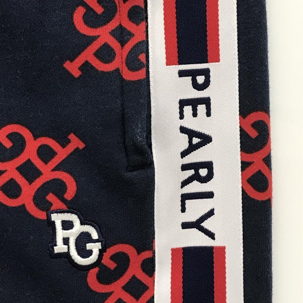 パーリーゲイツ パンツ ネイビー×レッド 総柄 ウエストゴム メンズ 5(L