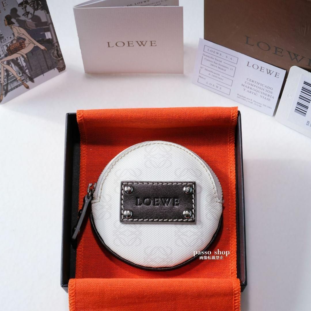 美品✨️LOEWE ロエベ アナグラム コインケース 丸型 サークル PVC