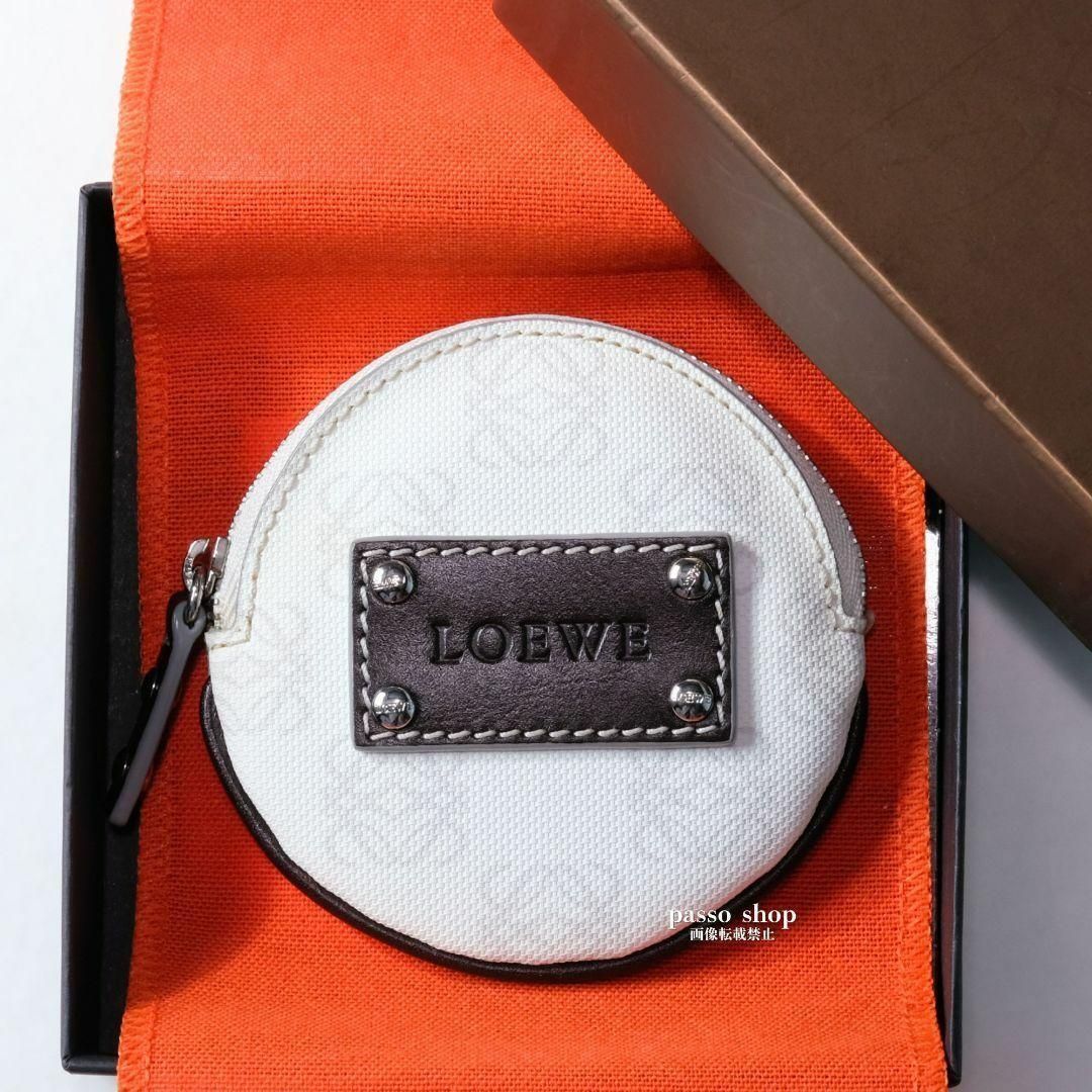 美品✨️LOEWE ロエベ アナグラム コインケース 丸型 サークル PVC