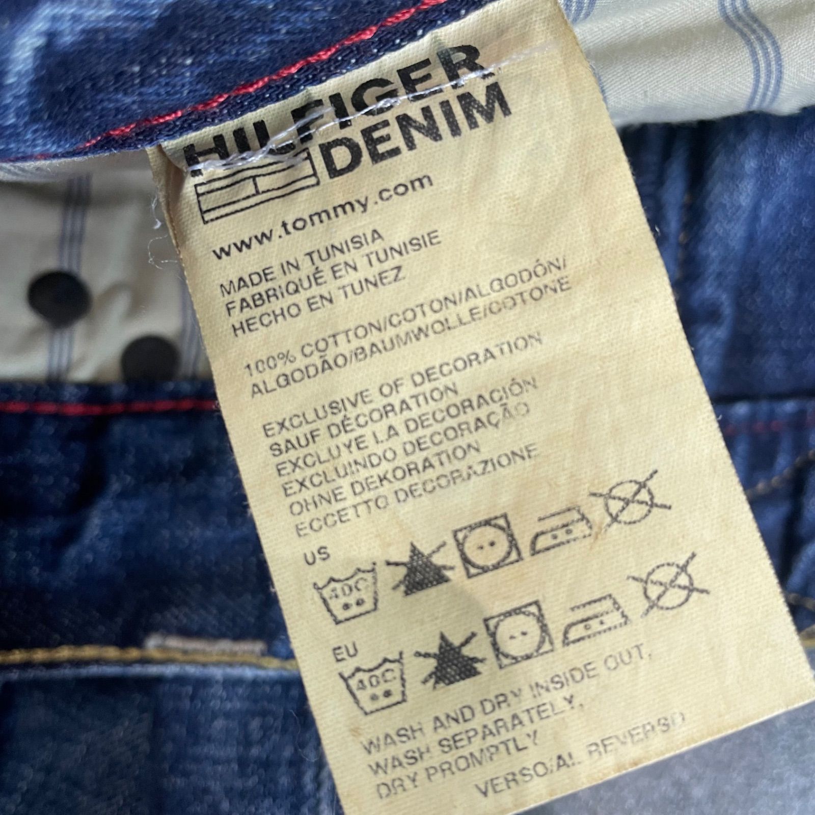 TOMMY トミーヒルフィガー メンズ ダメージ加工 デニム ジーンズ ジーパン