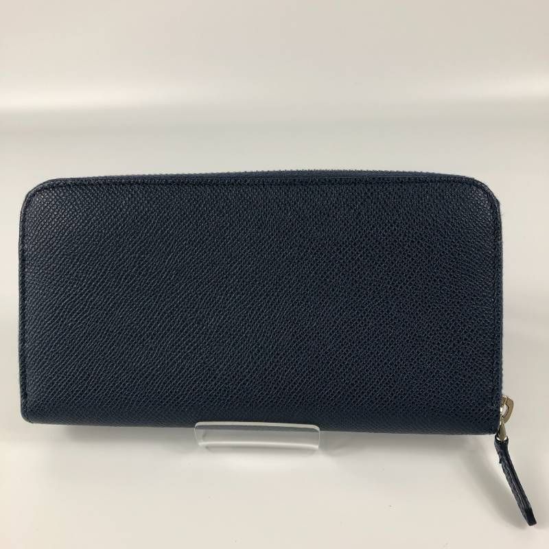 【極美品】ブルガリ ブルガリマン 長財布 ラウンドジップ レザー ネイビー 箱付 箱付・極美品 ブルガリマン 新型 ラウンドジップ 長財布 RFIDタグ