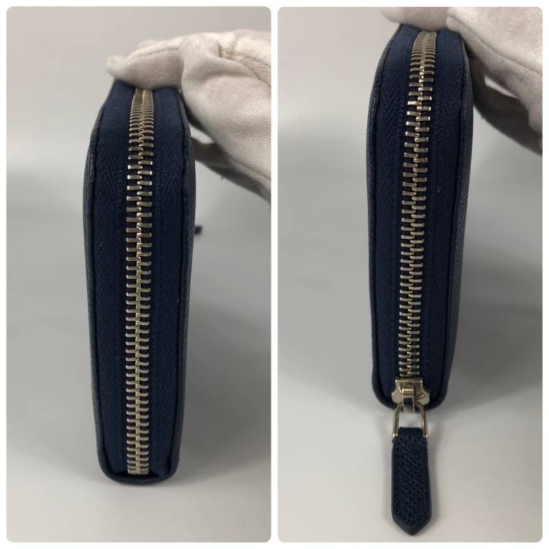 箱付・極美品 ブルガリマン 新型 ラウンドジップ 長財布 RFIDタグ