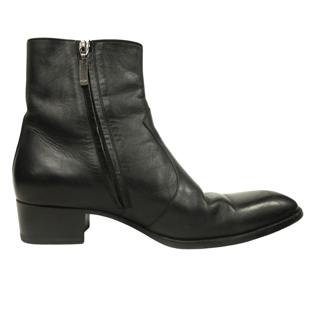 【SAINT LAURENT】ワイアット サイドジップブーツ SAINT LAURENT サンローラン ブーツ/WYATT ZIPPED BOOTS【大きいサイズ