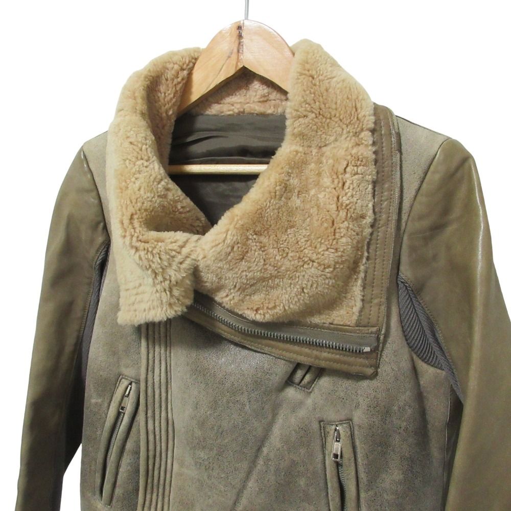 美品 Rick Owens リックオウエンス ムートン ライダースジャケット