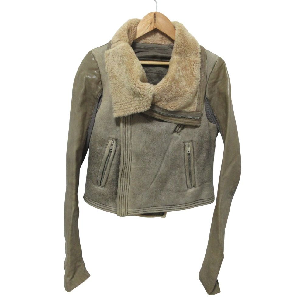 美品 Rick Owens リックオウエンス ムートン ライダースジャケット