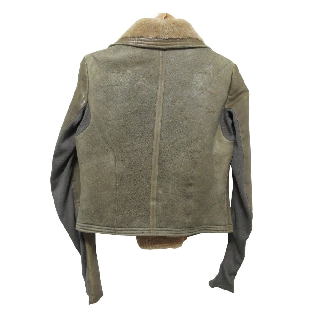 美品 Rick Owens リックオウエンス ムートン ライダースジャケット