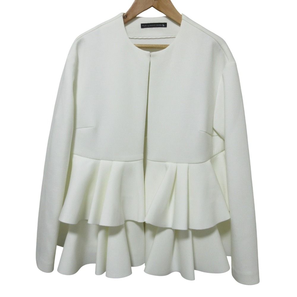 TSURU by MARIKO OIKAWA Esmeraldaフリルジャケット 良品 TSURU By MARIKO OIKAWA ツルバイマリコオイカワ Esmeralda