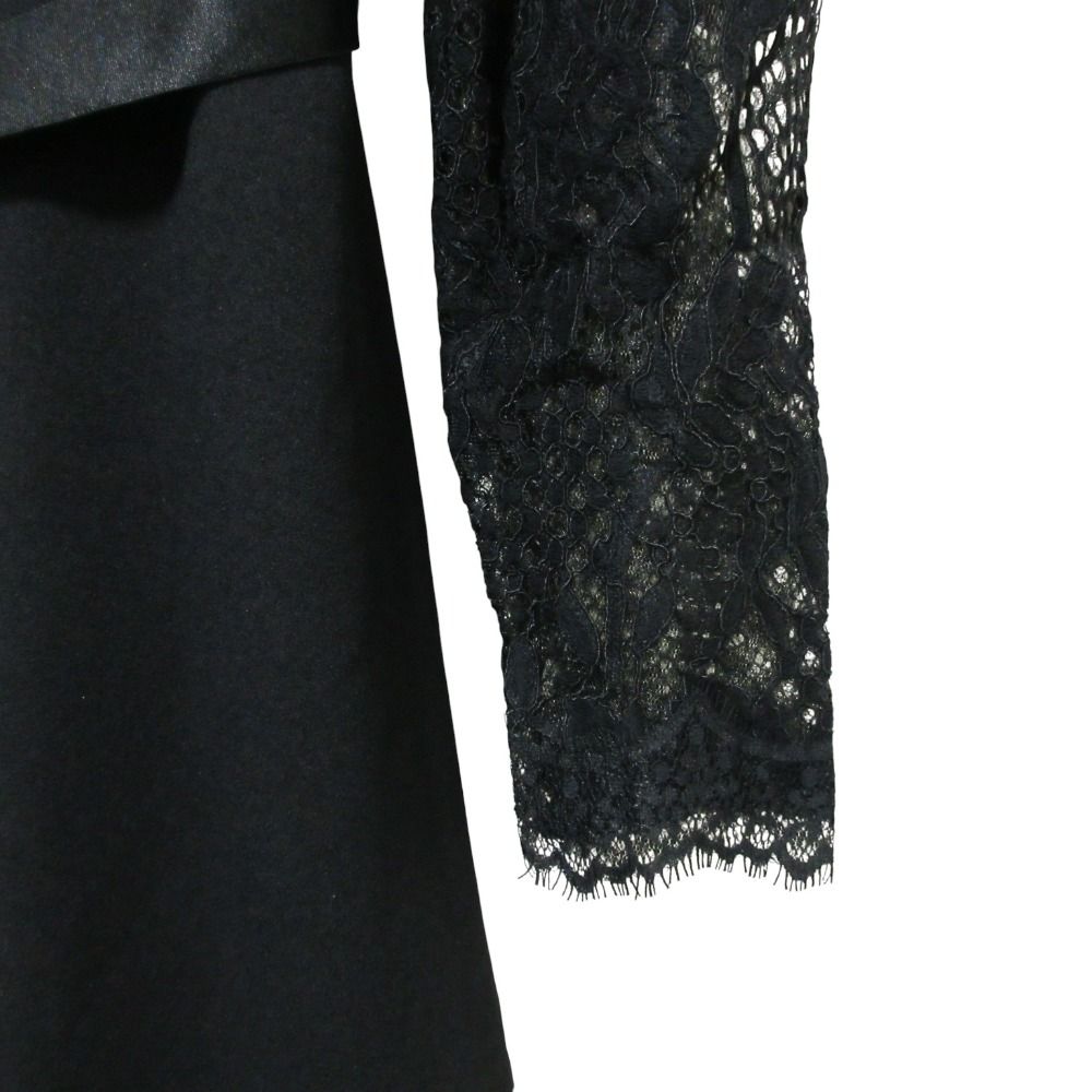 美品 TADASHI SHOJI タダシショージ レースコンビ ドレス 長袖 ロング