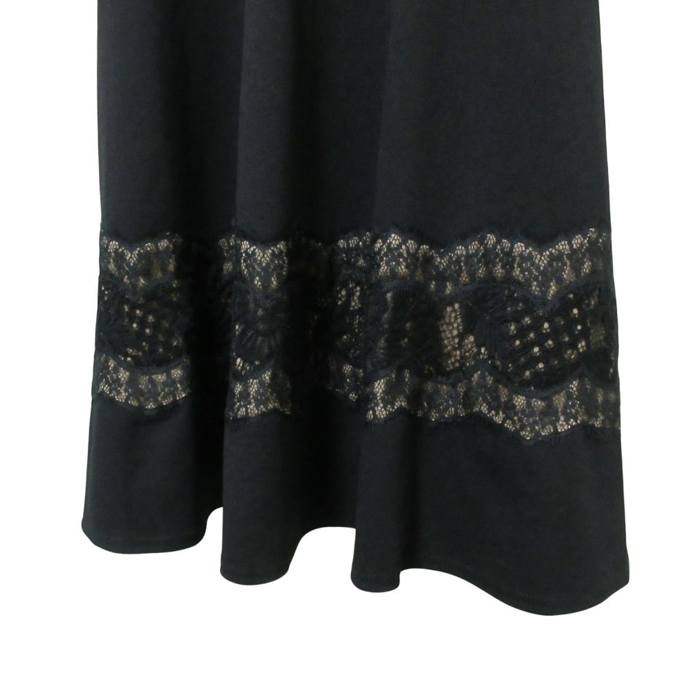 美品 TADASHI SHOJI タダシショージ レースコンビ ドレス 長袖 ロング