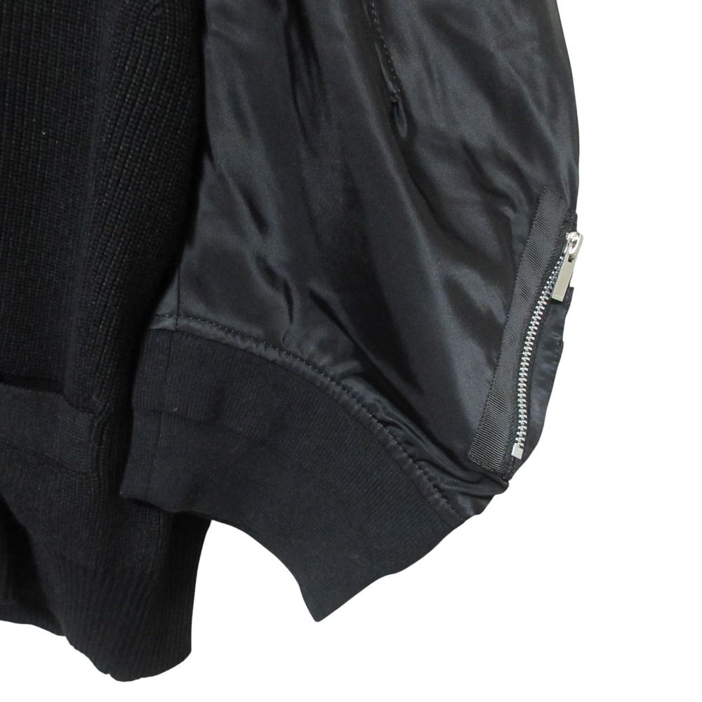 美品 25SS sacai サカイ Nylon Twill X Knit Cardigan ナイロンツイル