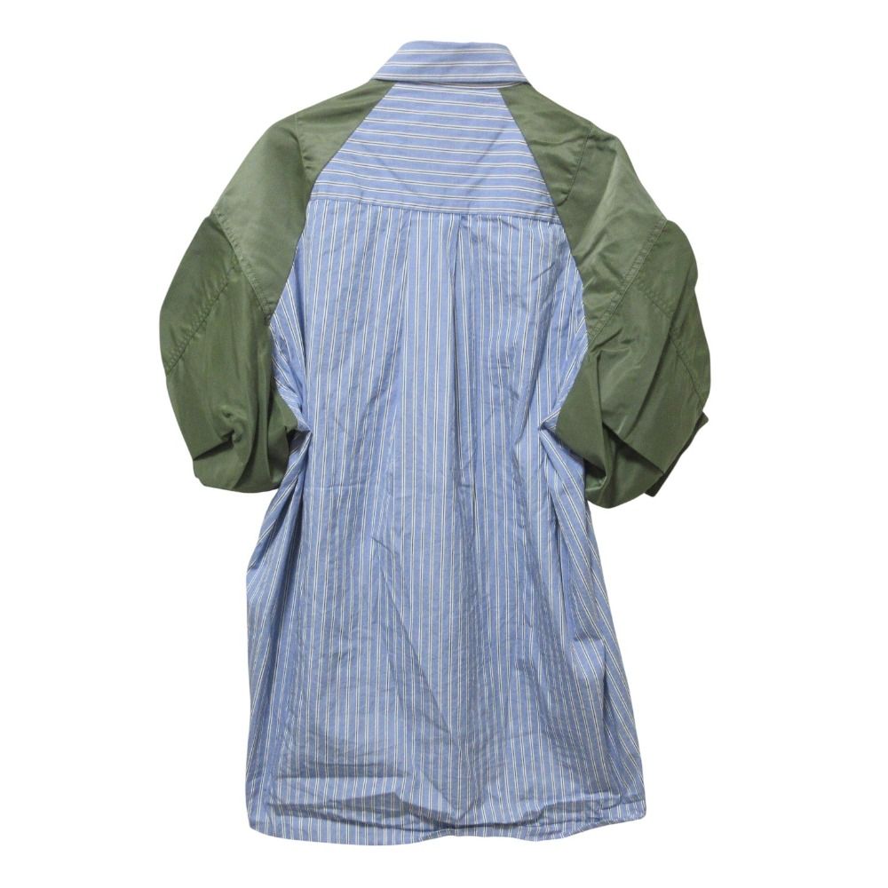 美品 sacai サカイ Cotton Poplin x Nylon Twill Dress 半袖