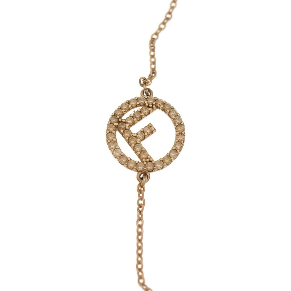 FENDI (フェンディ) エフイズ ブレスレット ラインストーン ピンク