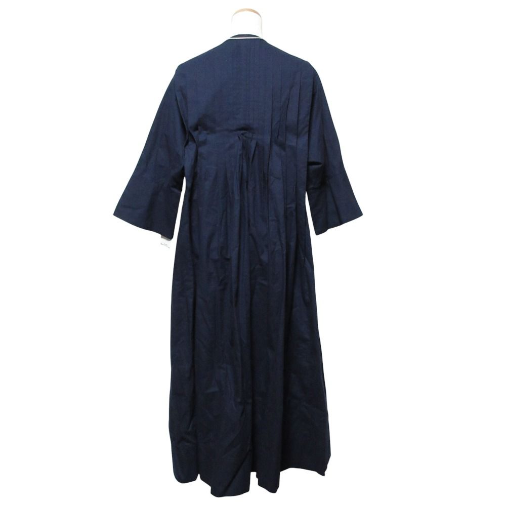 mina perhonen ミナペルホネン ネイビー 長袖シャツワンピース mina perhonen ミナペルホネン ネイビー 長袖シャツワンピース