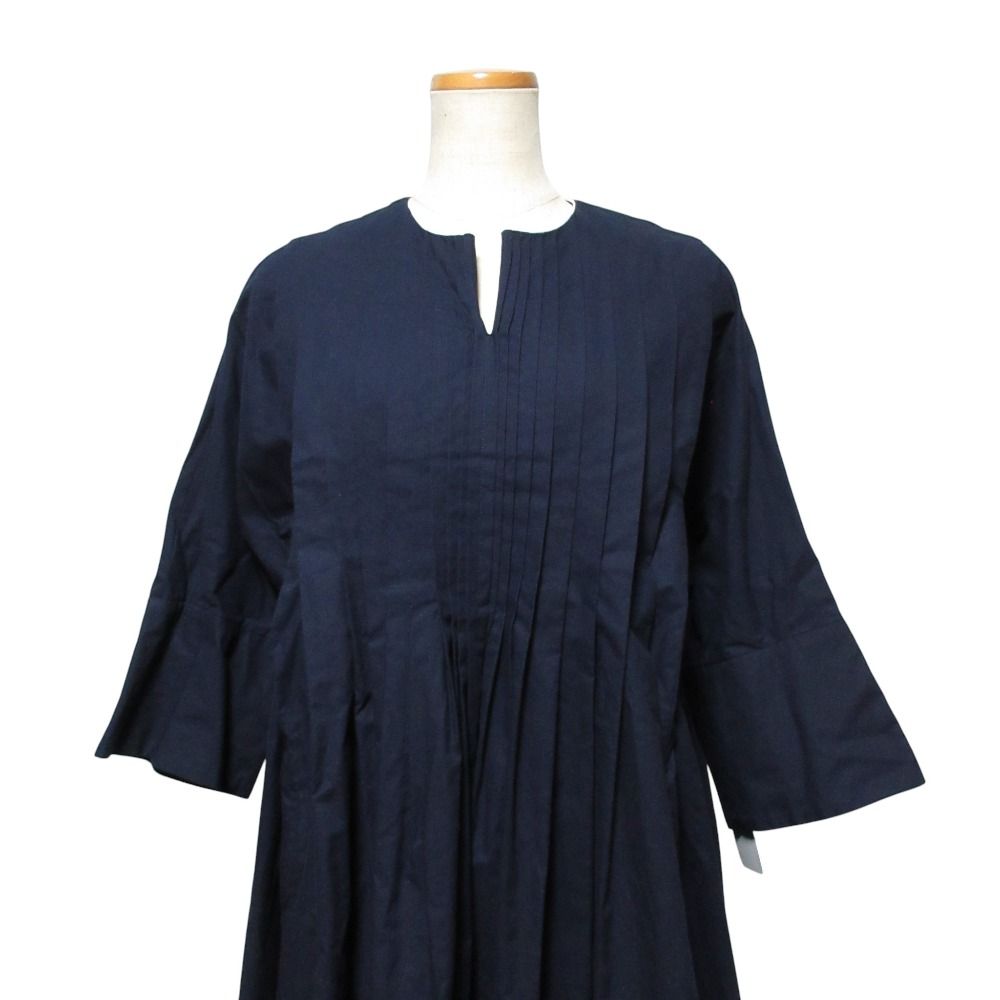 mina perhonenミナペルホネン ネイビー プリーツワンピース 未使用 mina perhonen（ミナペルホネン） 未使用 min〓 perhonen konzert