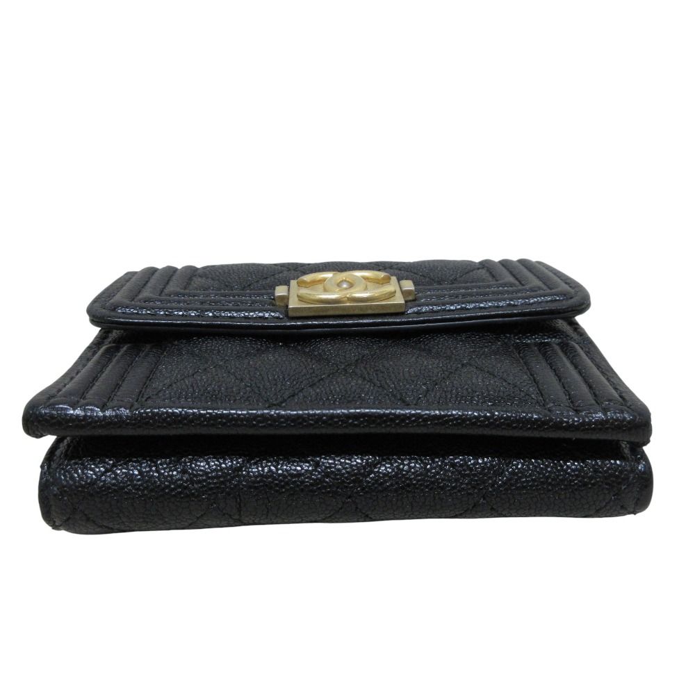 新品同様 CHANEL シャネル ボーイシャネル キャビアスキン スモール