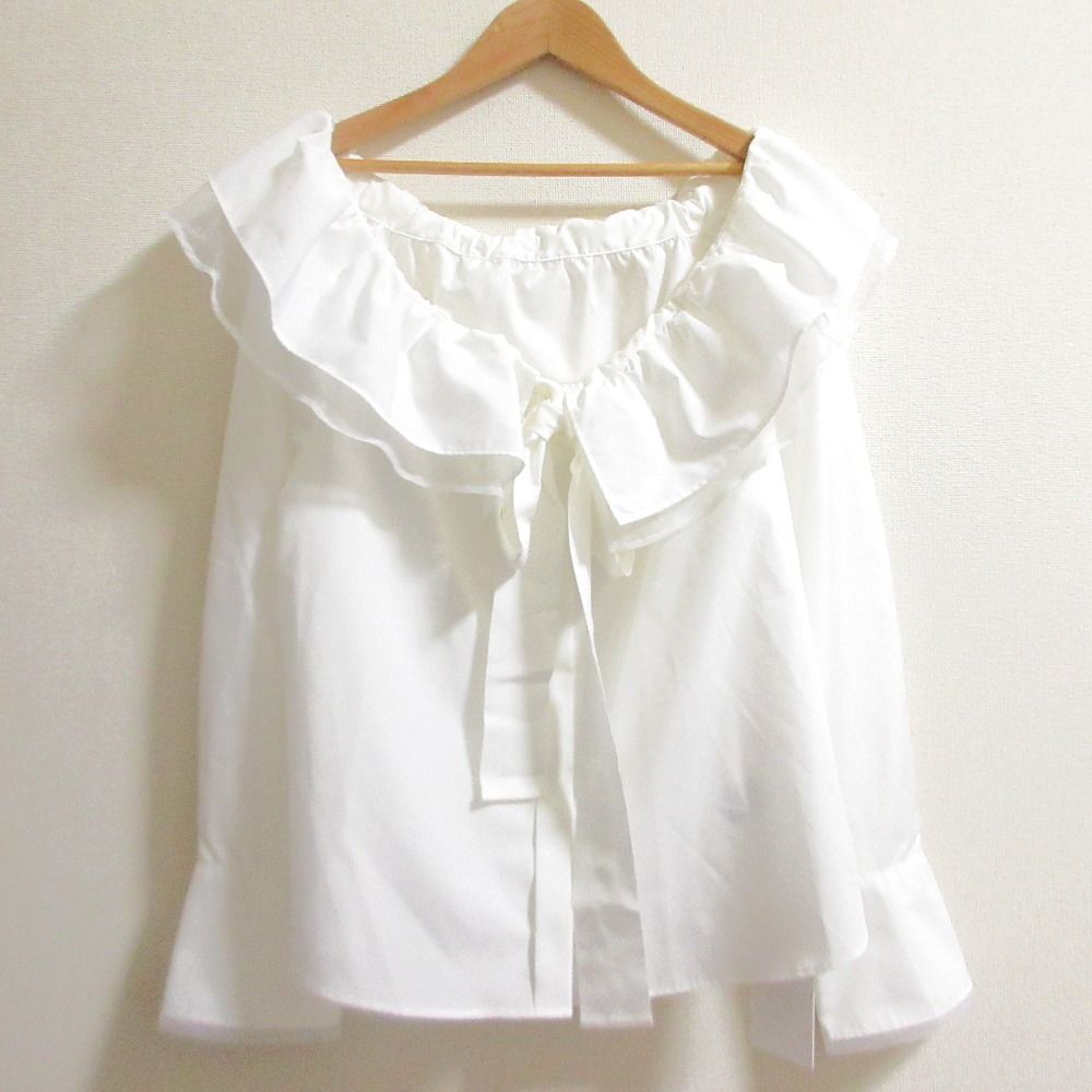 未使用 25SS FRAY I.D フレイアイディー 2WAYラッフルブラウス 