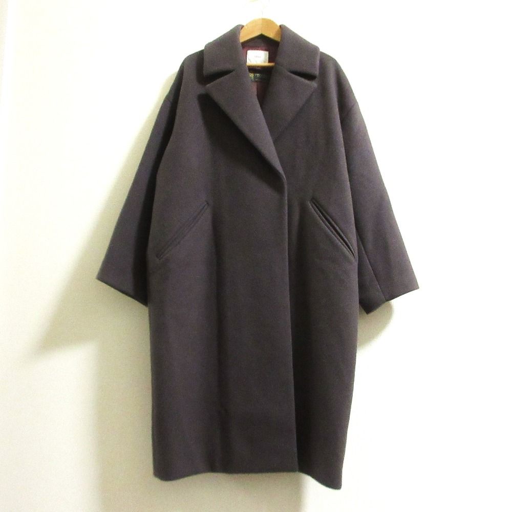 美品 IENA イエナ マンテコ生地 チェスターコート サイズ38 グレー