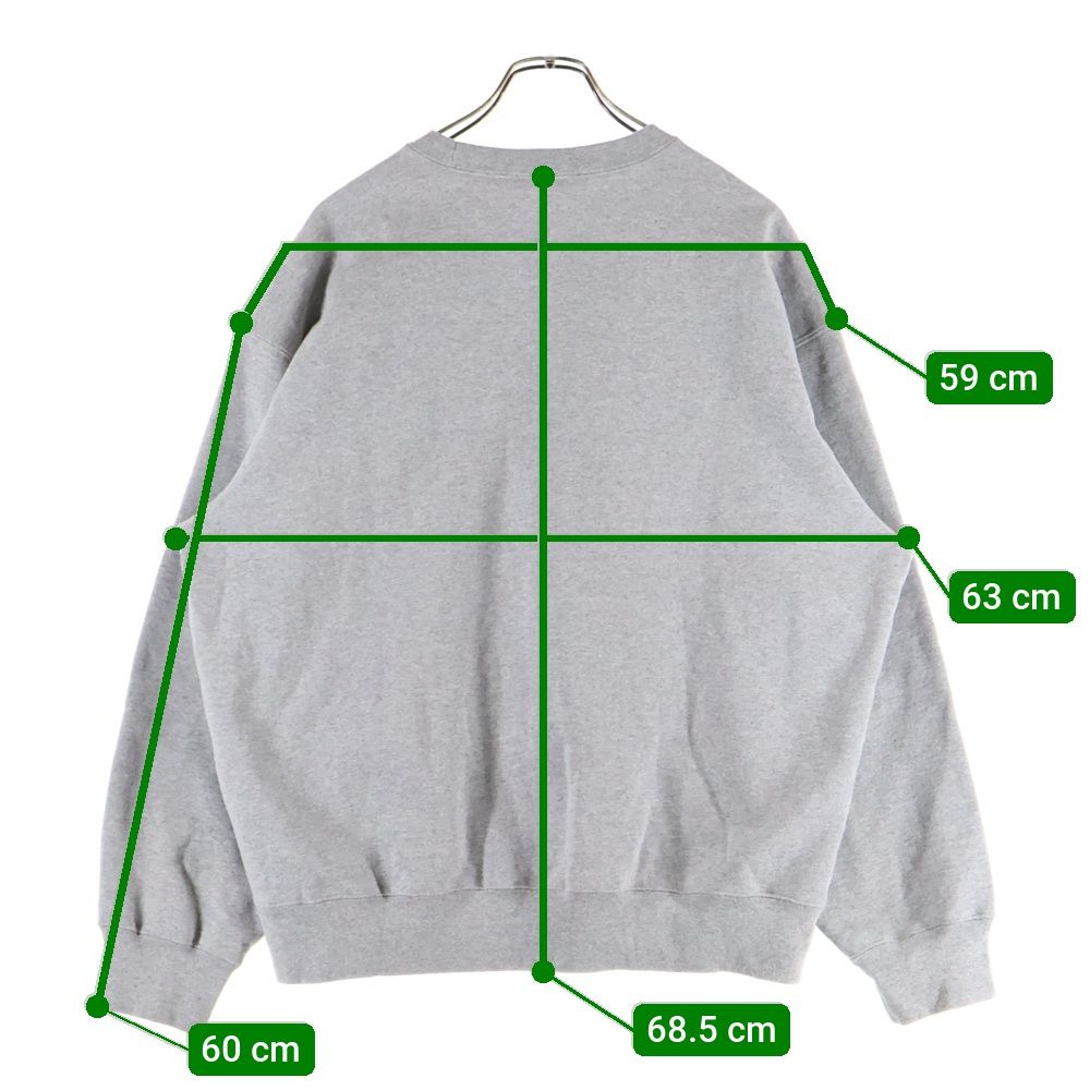 【XLサイズ】シュプリームロゴスウェットトレーナー【灰】即完売モデル シュプリーム スウェット ロゴトレーナー